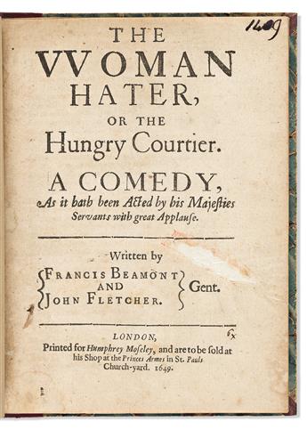 Beaumont, Francis (1584-1616) & John Fletcher (1579-1625) Two Quarto Comedies.